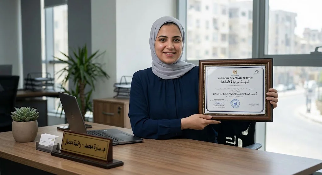 اصدار شهادة مزاولة النشاط
