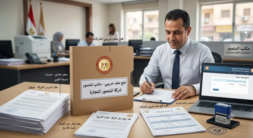 فتح ملف ضريبي للشركة