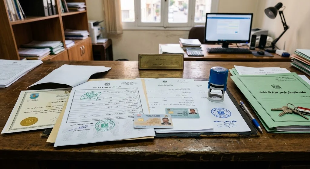 مستندات استخراج شهادة مزاولة نشاط